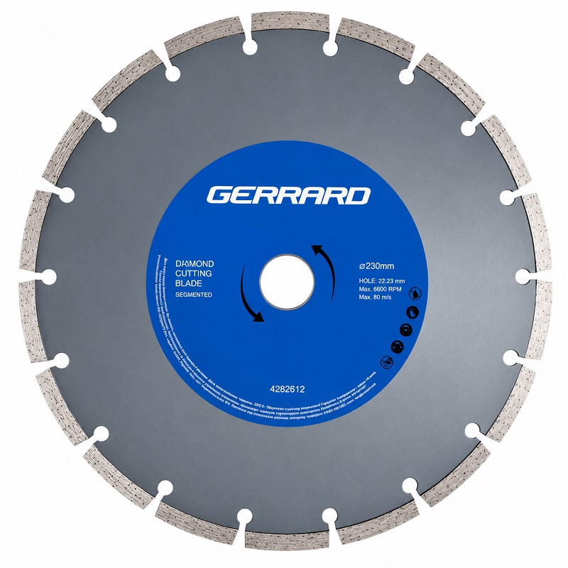 Диск алмазный отрезной сегментный 230 × 7,5 × 22,2 мм Gerrard Segment
