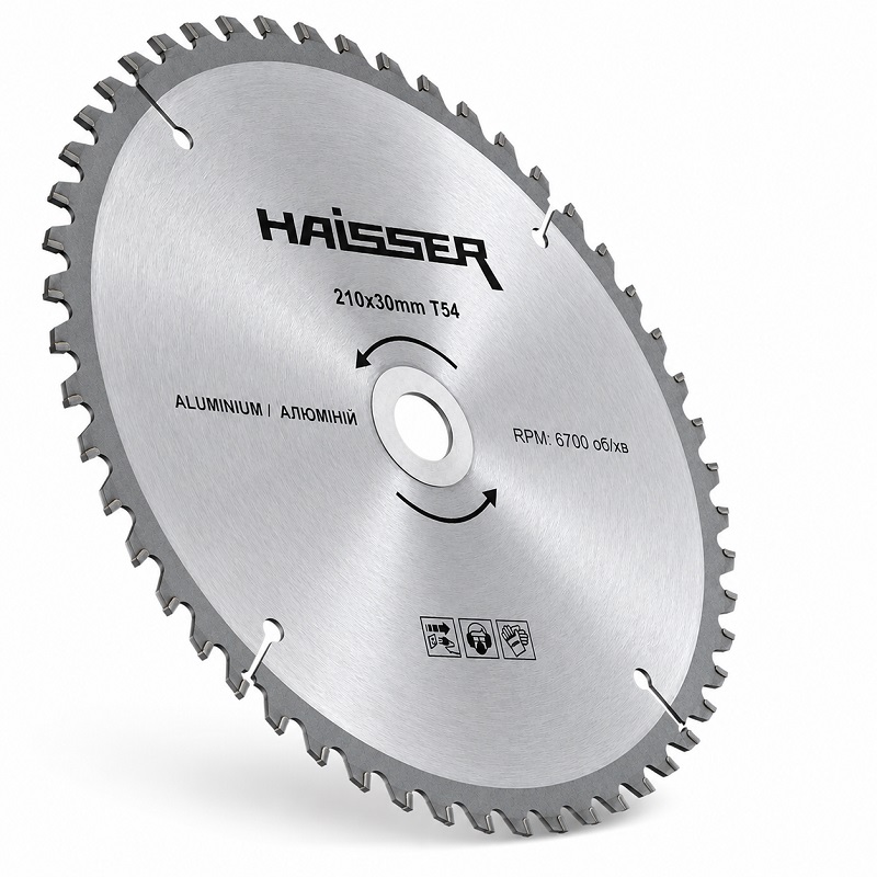 Диск пильный по алюминию 210 × 30 мм 54 зуба Haisser