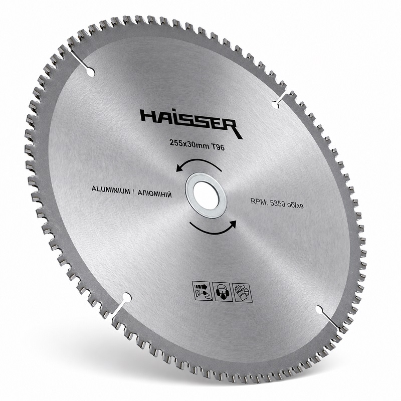 Диск пильный по алюминию 255 × 30 мм 96 зубцов Haisser