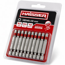 Набір біт HEX4 × 50 мм Haisser, 10 штук в упаковці