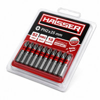 Набір біт PH2 × 25 мм Haisser, 10 штук в упаковці