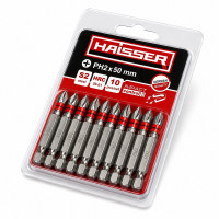 Набор бит PH2 × 50 мм Haisser, 10 штук в упаковке
