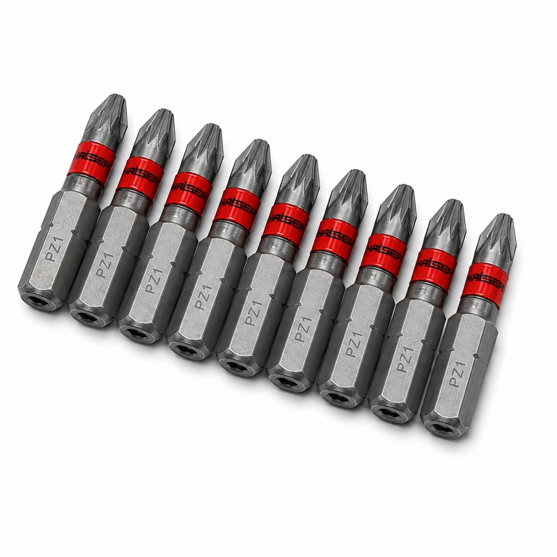 Набор бит PZ1 × 25 мм Haisser, 10 штук в упаковке