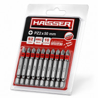 Набор бит PZ2 × 50 мм Haisser, 10 штук в упаковке