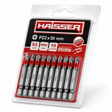 Набір біт PZ2 × 50 мм Haisser, 10 штук в упаковці