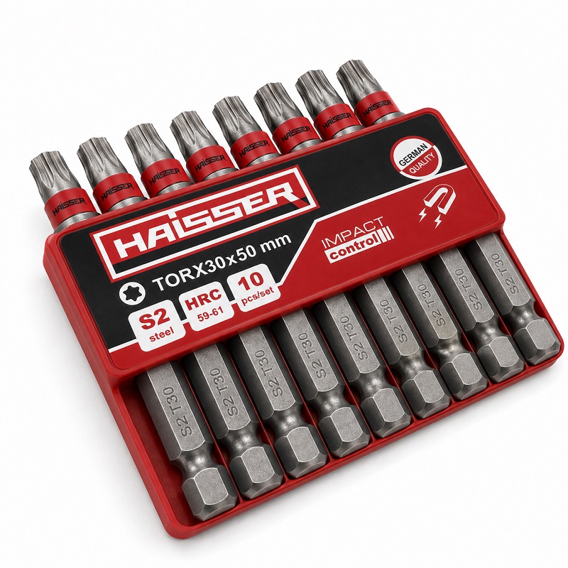 Набор бит TORX30 × 50 мм Haisser, 10 штук в упаковке