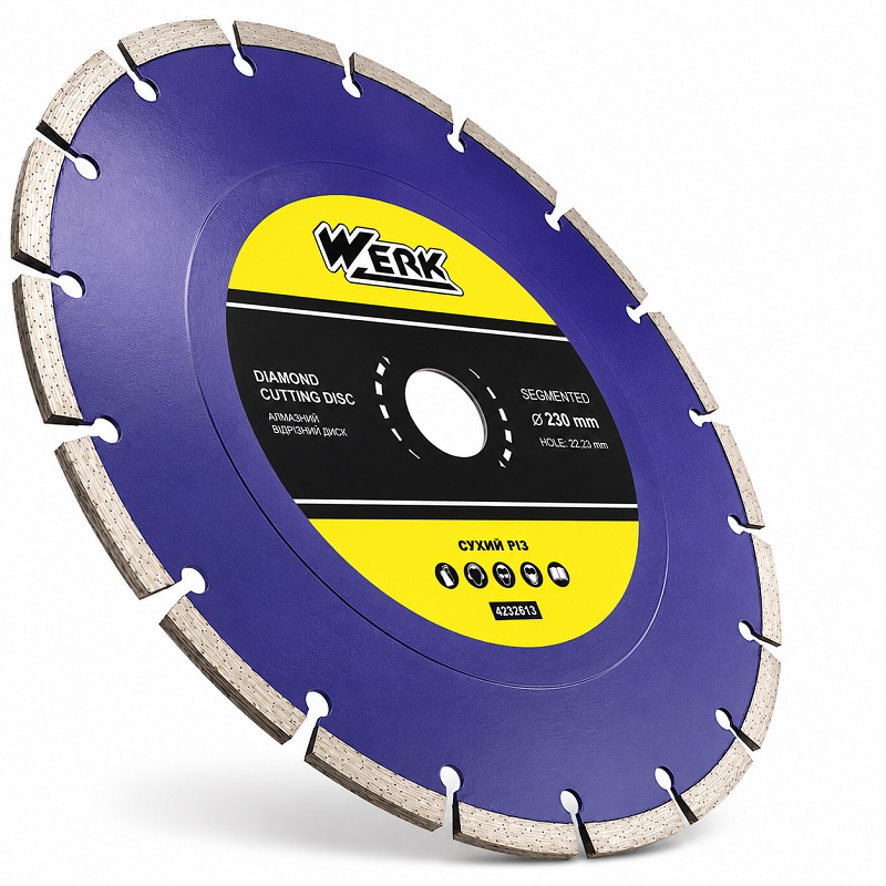 Диск алмазный отрезной сегментный 230 × 7 × 22,2 мм Werk Segment