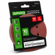 Круг шлифовальный на липучке P320 125 мм 8 отверстий Apro, 10 штук